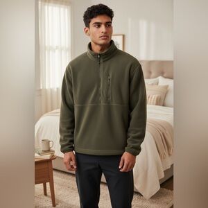 Timberland Men's Olive Zip-Up Sweater